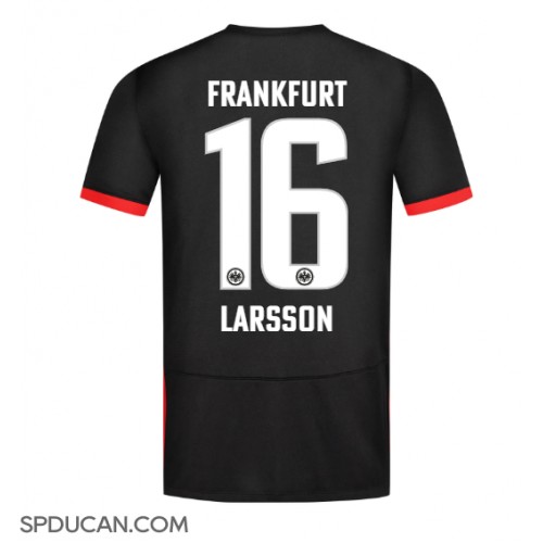 Muški Nogometni Dres Eintracht Frankfurt Hugo Larsson #16 Gostujuci 2024-25 Kratak Rukav